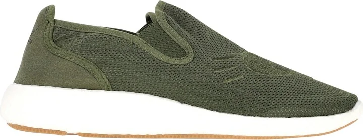 Human Made Pure Logo-Appliquéd Mesh Slip-On Sneakers in Green Synthetic