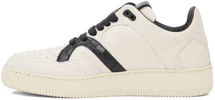 Human Recreational Services Off-White & Black Mongoose Low Sneakers - Image 3