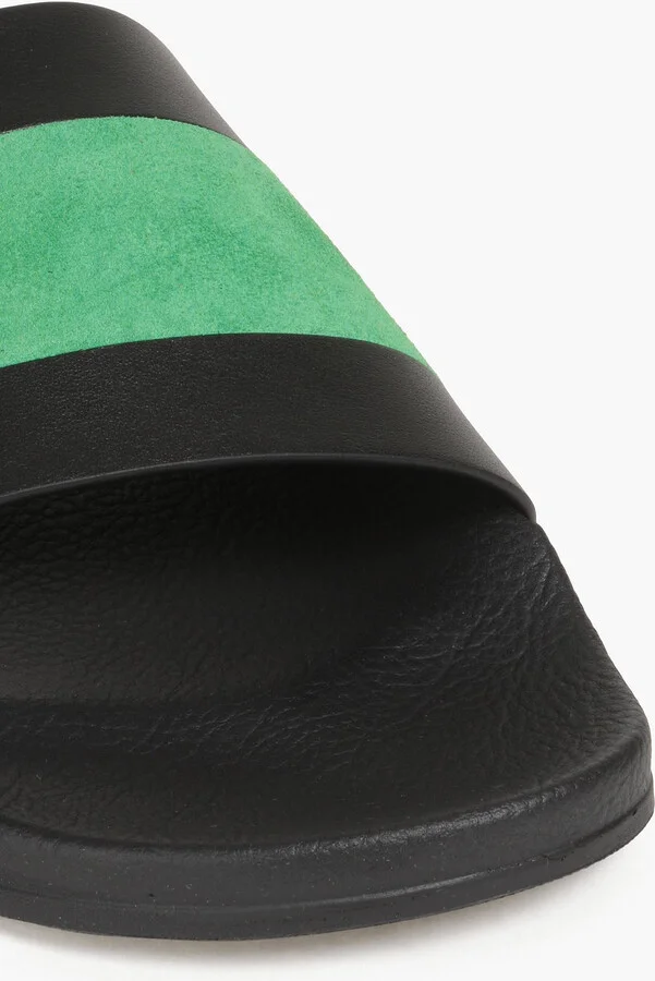 Humberto striped leather slides - Image 4