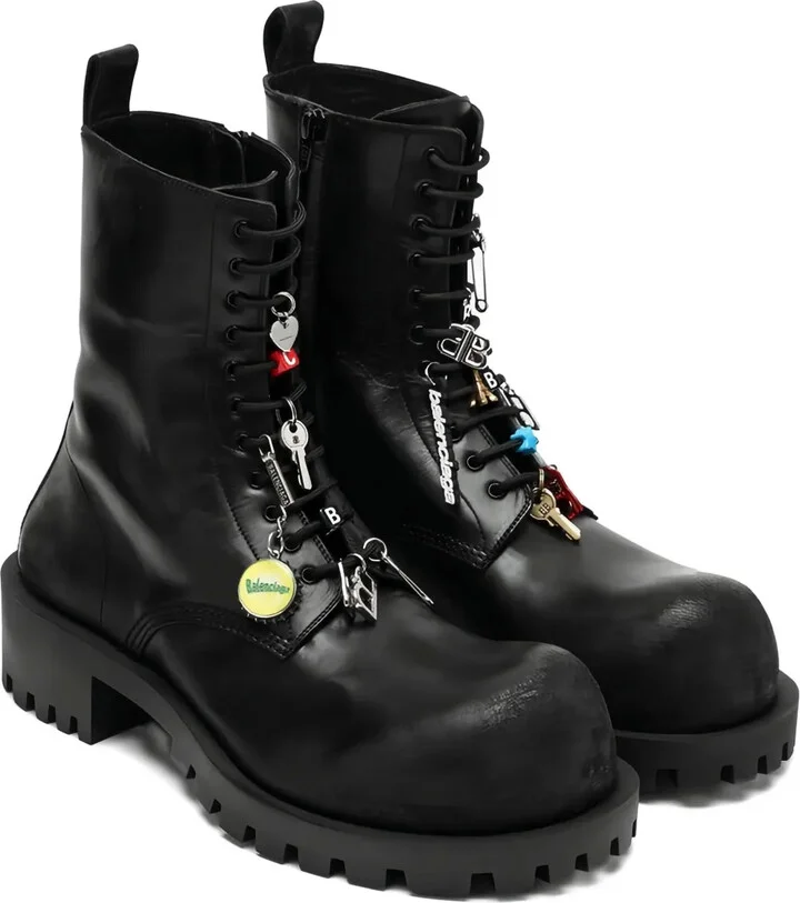 Hummer lace-up leather boots