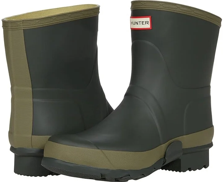 Hunter Field Gardener Short Boot Men's Shoes Dark Olive/Clay : 12 M, Rubber