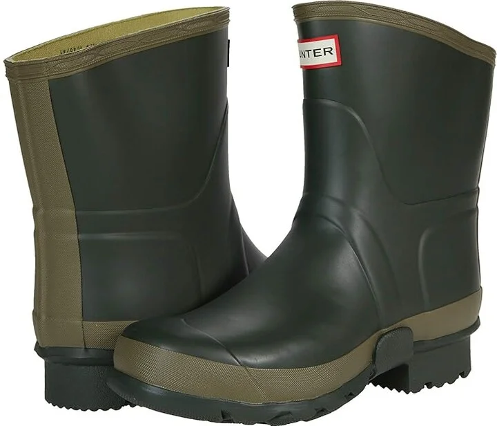 Hunter Field Gardener Short Boot Women's Shoes Dark Olive/Clay : 5 M, Synthetic