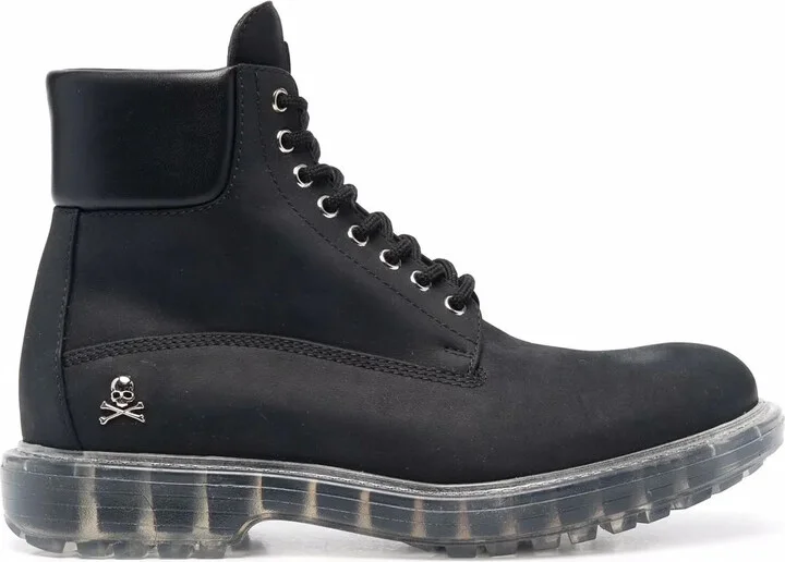 Hunter lace-up leather boots