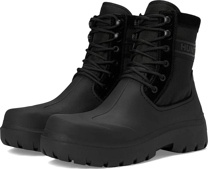 Hunter London Men's Rain Boots Black : 8 D - Medium, Synthetic