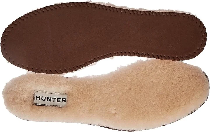 Hunter Luxury Shearling Insoles Rain Boots Natural : Men's 12 - Women's 13 Medium