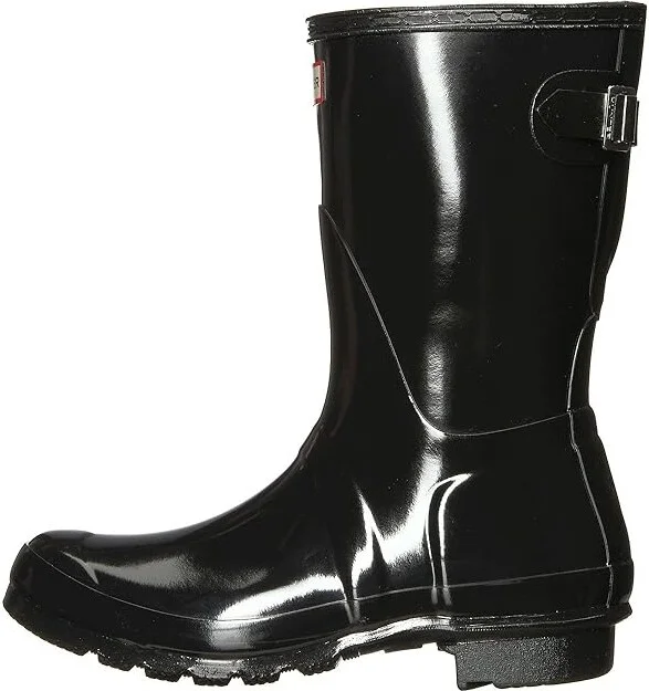 Hunter Original Back Adjustable Short Gloss Rain Boots Women's Rain Boots Black : 5 M, Rubber - Image 7