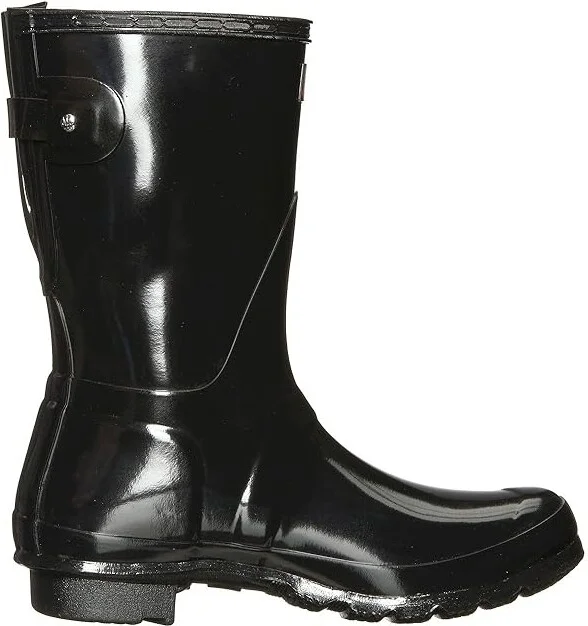 Hunter Original Back Adjustable Short Gloss Rain Boots Women's Rain Boots Black : 5 M, Rubber - Image 8