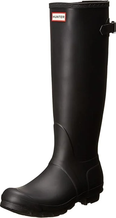 Hunter Original Back Adjustable Women's Rain Boots Black : 5 M, Rubber - Image 2