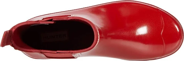 Hunter Original Chelsea Gloss Women's Shoes Military Red : 5 M, Rubber - Image 2