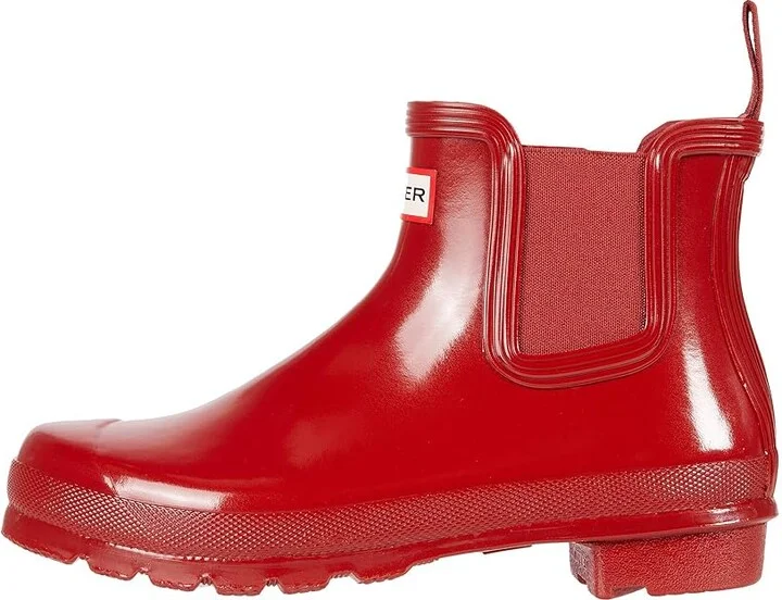Hunter Original Chelsea Gloss Women's Shoes Military Red : 5 M, Rubber - Image 6