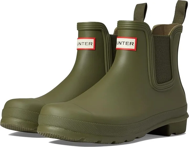 Hunter Original Chelsea Women's Rain Boots Olive Leaf : 5 M, Rubber