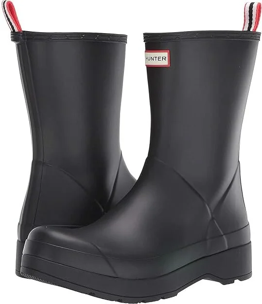 Hunter Original Play Boot Mid-Height Men's Rain Boots Black : 7 M, Rubber