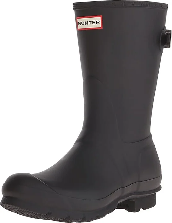 Hunter Original Short Back Adjustable Rain Boots Women's Rain Boots Black : 11 M - Image 2