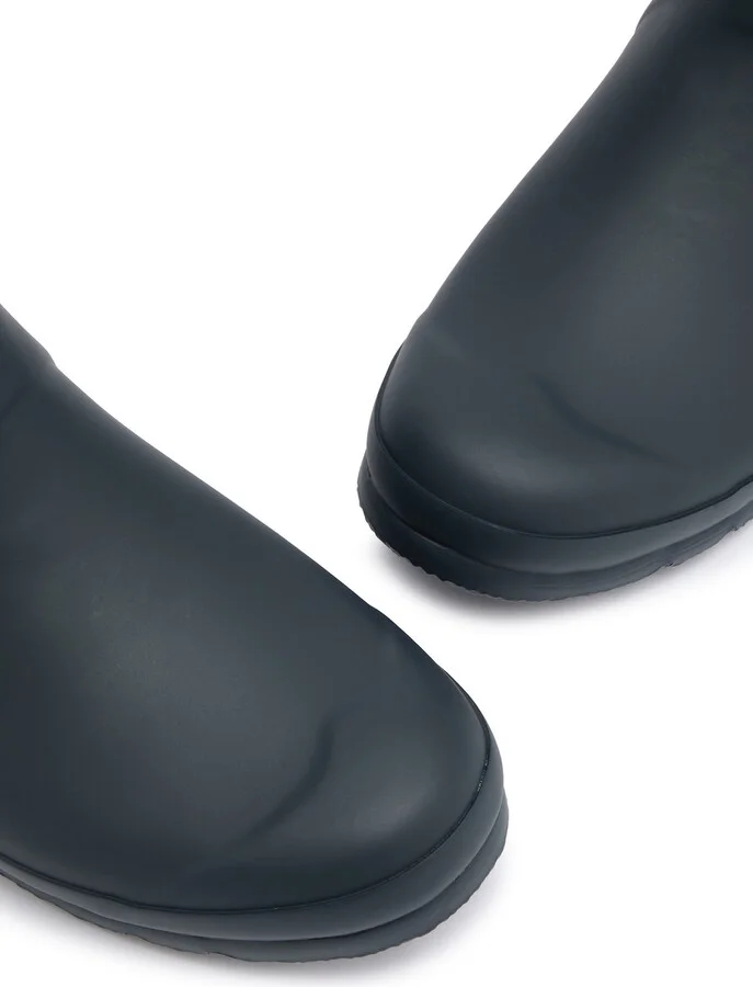 Hunter Original Short Checked Rubber Wellington Boots - Image 3