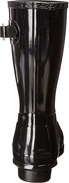 Hunter Original Short Gloss Women's Rain Boots Black : 5 M, Rubber - Image 5