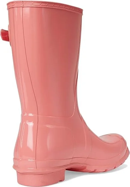 Hunter Original Short Gloss Women's Rain Boots Medium Pink : 5 M, Rubber - Image 4
