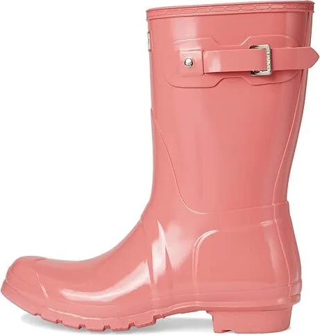 Hunter Original Short Gloss Women's Rain Boots Medium Pink : 5 M, Rubber - Image 6