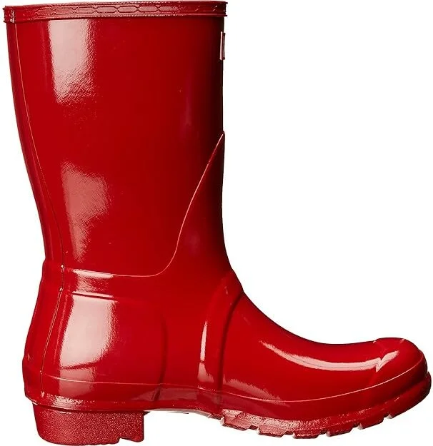Hunter Original Short Gloss Women's Rain Boots Military Red : 5 M, Rubber - Image 8