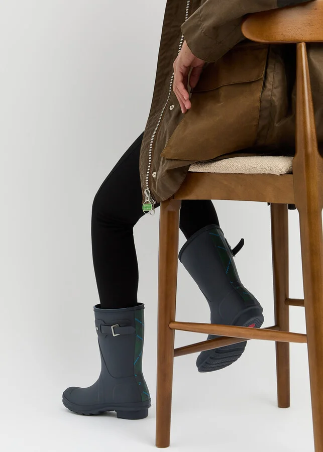Hunter Original Short Panelled Rubber Wellington Boots - Image 5