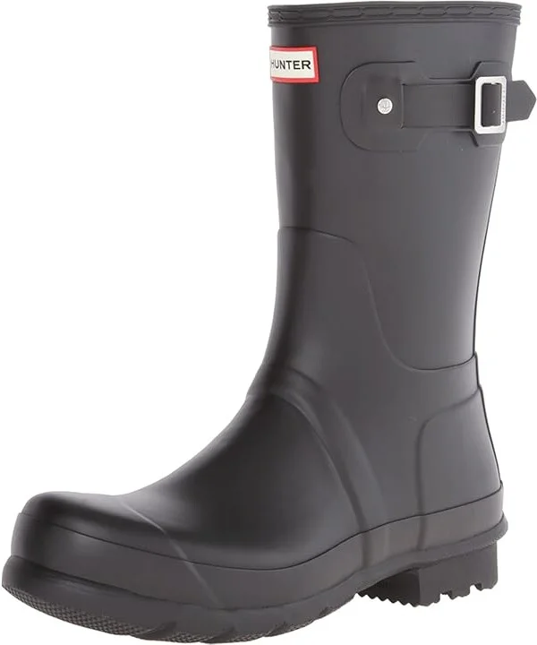 Hunter Original Short Rain Boots Men's Rain Boots Black : 7 M, Rubber - Image 2