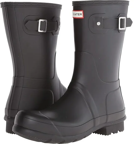 Hunter Original Short Rain Boots Men's Rain Boots Black : 7 M, Rubber