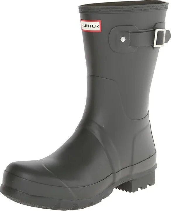 Hunter Original Short Rain Boots Men's Rain Boots Dark Olive : 9 M, Rubber - Image 2
