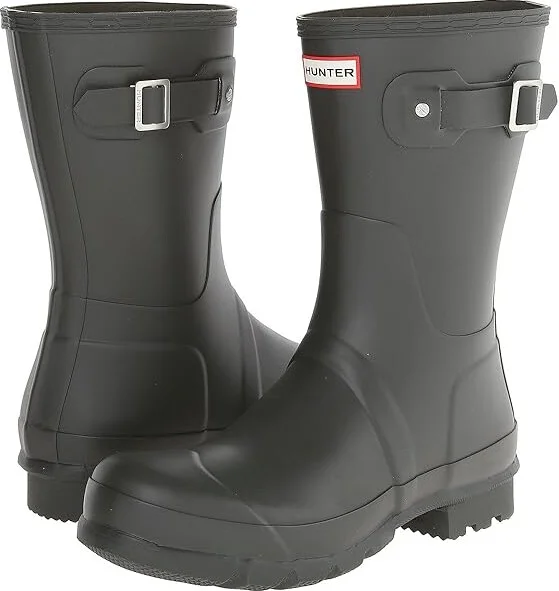Hunter Original Short Rain Boots Men's Rain Boots Dark Olive : 9 M, Rubber