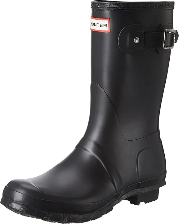 Hunter Original Short Women's Rain Boots Black Matte : 5 M, Rubber - Image 2