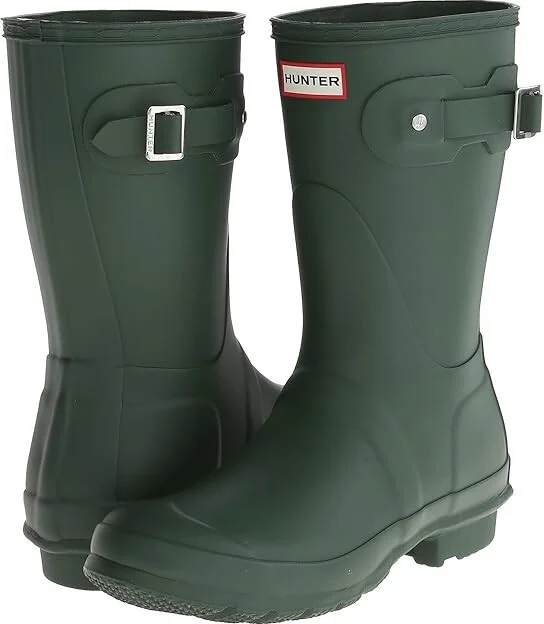 Hunter Original Short Women's Rain Boots Hunter Green : 5 M, Rubber