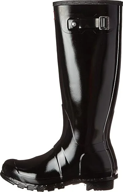 Hunter Original Tall Gloss Rain Boots Women's Shoes Black Gloss : 8 M, Rubber - Image 7