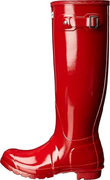 Hunter Original Tall Gloss Rain Boots Women's Shoes Military Red : 5 M, Rubber - Image 7