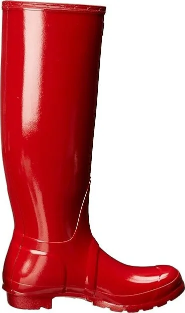 Hunter Original Tall Gloss Rain Boots Women's Shoes Military Red : 5 M, Rubber - Image 8