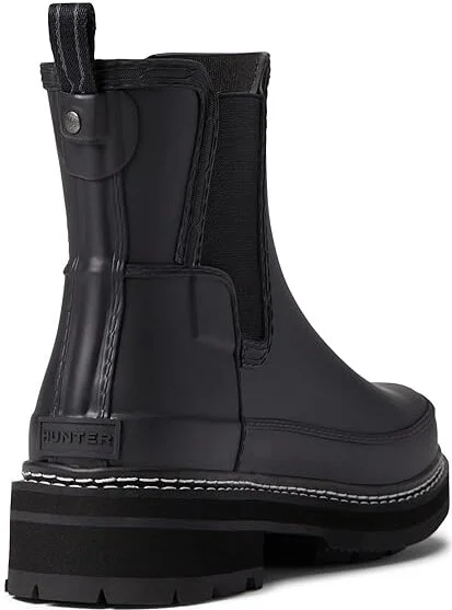 Hunter Refined Stitch Detail Chelsea Women's Shoes Black : 11 M, Rubber - Image 4