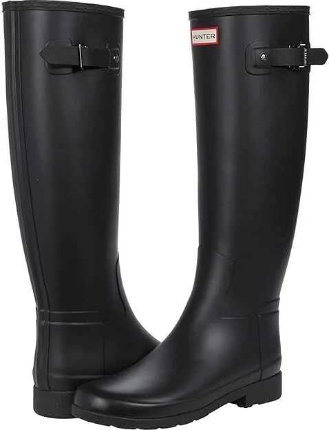 Hunter Refined Tall Women's Shoes Black : 5 M, Rubber