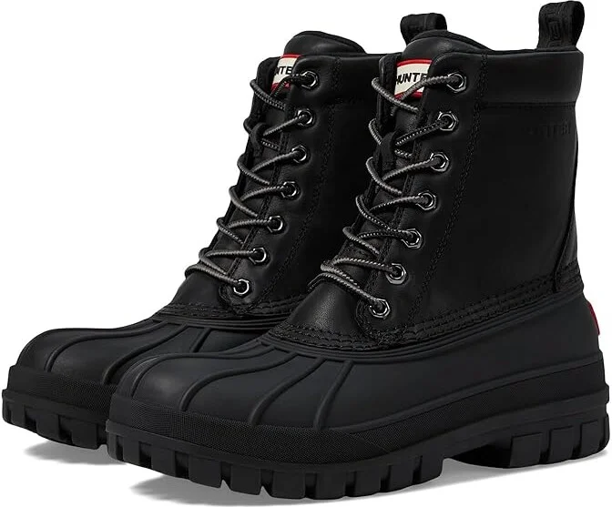 Hunter Southall Men's Rain Boots Black 1 : 7 D - Medium, Rubber