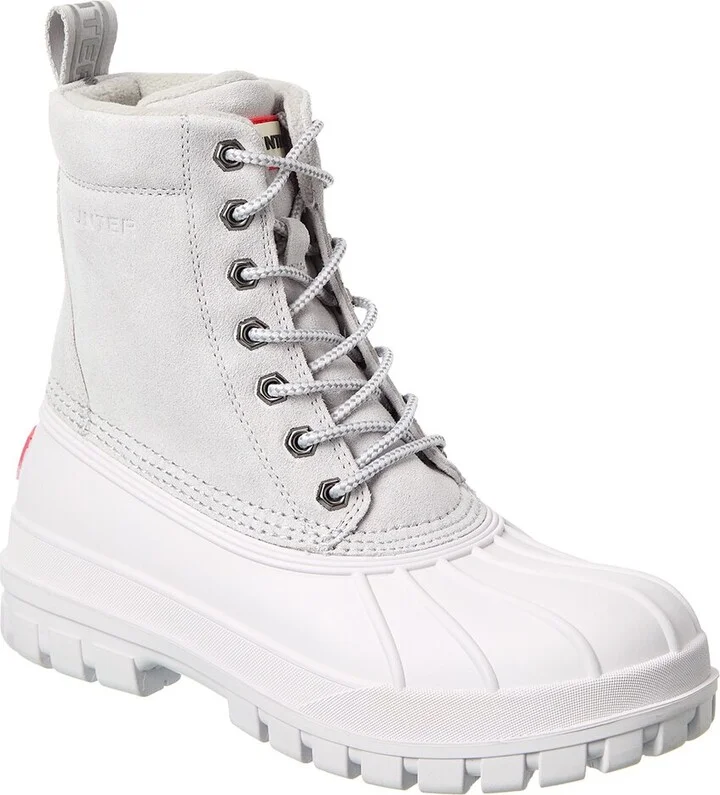 Hunter Velour Suede & Injected Matte Rubber Boot
