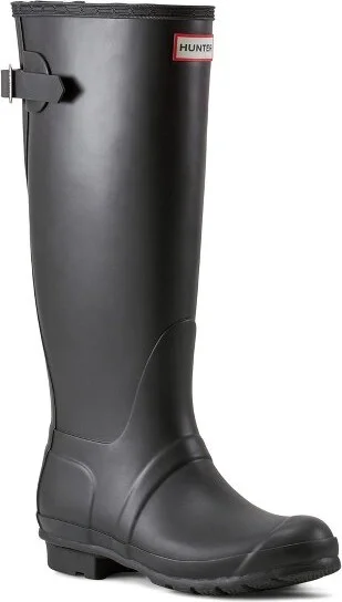 Hunter Women's Original Back Adjustable Tall Rain Boots BLK-
