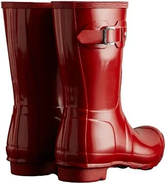 Hunter Women's Original Short Gloss Boots BLK- - Image 2
