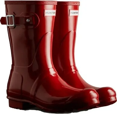 Hunter Women's Original Short Gloss Boots BLK-