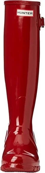 Hunter Women's Original Tall Gloss Rain Boots BLK- - Image 3