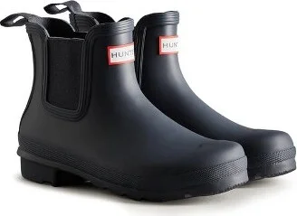 Hunter Womens Original Waterproof Chelsea Boot BLK-