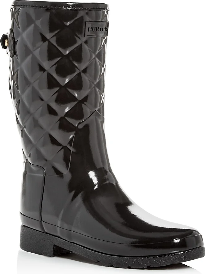 Hunter Women's Refined Quilted Gloss Rain Boots