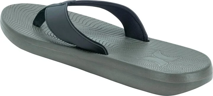 Hurley Men's Crest Tier Flip Flop Sandals - Gray, Black - Image 3