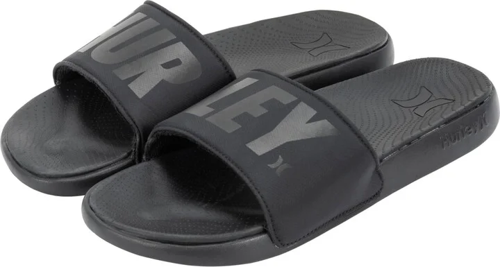 Hurley Men's Jumbo Tier Slide Sandals - Black/White