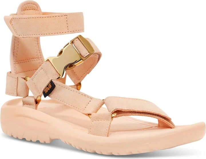 Hurricane Womens Suede Metallic Gladiator Sandals