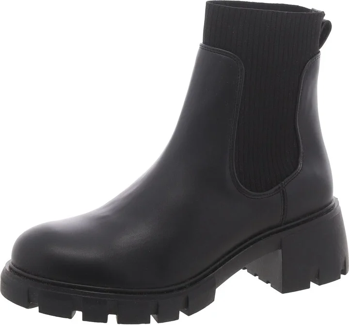 Hutch Womens Suede Lugged Sole Chelsea Boots