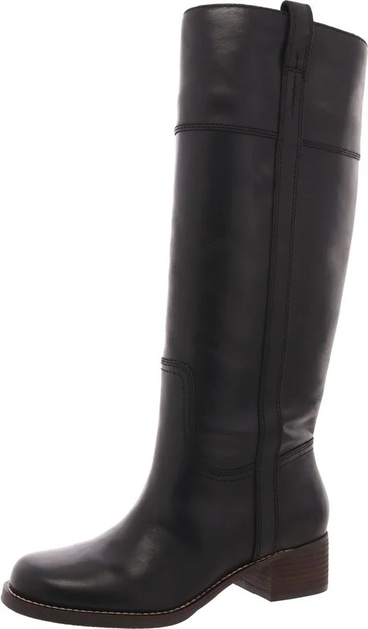 Hybiscus Womens Leather Riding Knee-High Boots