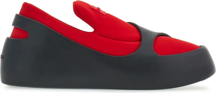 Hybrid logo-patch panelled sneakers