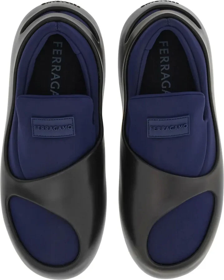 Hybrid logo-patch slip-on sneakers - Image 4