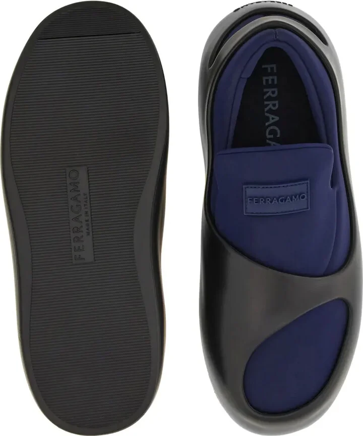 Hybrid logo-patch slip-on sneakers - Image 5